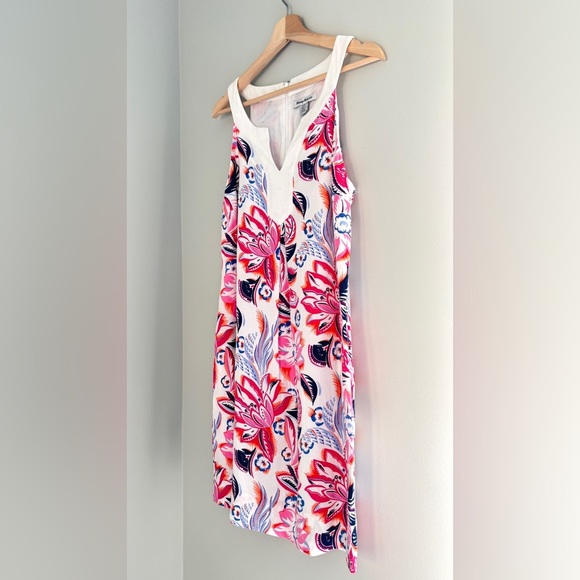 Tommy Bahama Women's Small Shift Dress Linen Blend Midi Preppy Resort Wear - Picture 5 of 12